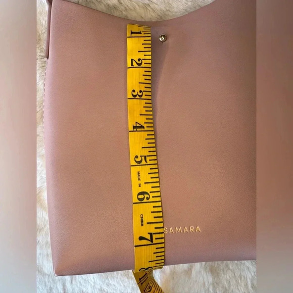 Anthropologie Samara medium shoulder dusty pink crossbody purse - Picture 5 of 13